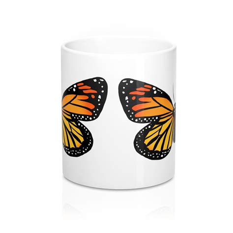 Mariposa Monarca Taza De Gres Taza De Mariposa Taza De Caf Grande