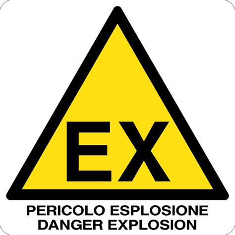 Cartello Alluminio 15x15 Cm Pericolo Esplosione Danger Explosion