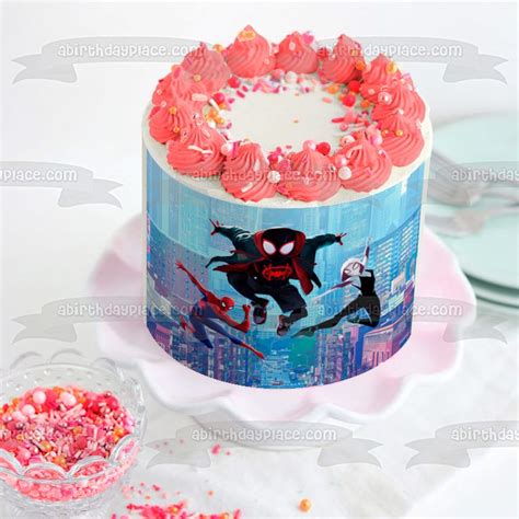 Miles Morales Peter Parker And Gwen Spider Verse Edible Cake Topper