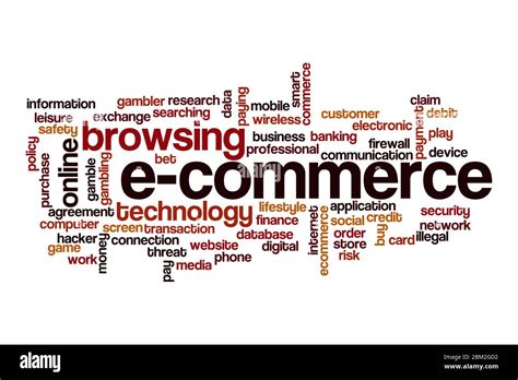 E Commerce Word Cloud Concept On White Background Stock Photo Alamy