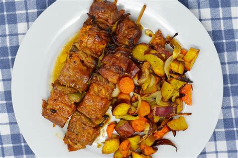 Espetadas Mistas No Forno Cozinha No Ponto Ponto Da Carne A Nossa