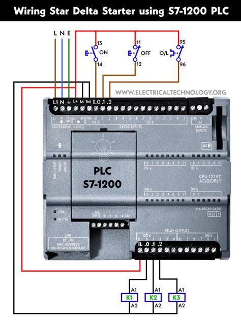 Star Delta Starter Motor Control Circuit Using S7 1200 PLC