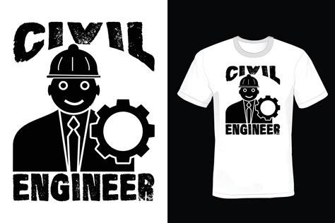 Civil Engineer T Shirt Design Vintage Typography 10771224 Vector Art