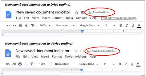 Google Workspace Updates New Document Save Status And Offline