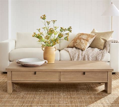 Modern Farmhouse Rectangular Coffee Table (64") | Pottery Barn