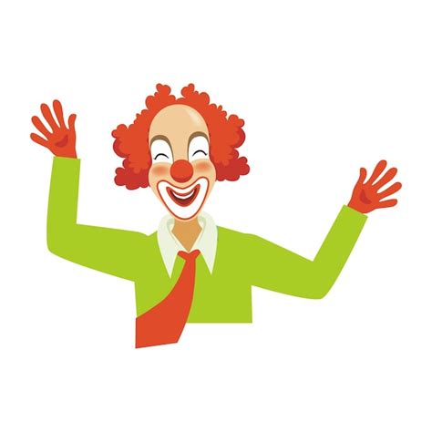 Premium Vector A Cartoon Of A Clown With The Words Happy Face