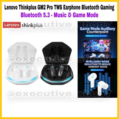 Jual Lenovo Thinkplus Gm Pro Tws Earphone Bluetooth Gaming Bluetooth