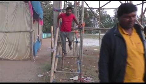 Odisha Panchayat Polls Bjp Workers Set Up Watch Tower To Keep An Eye