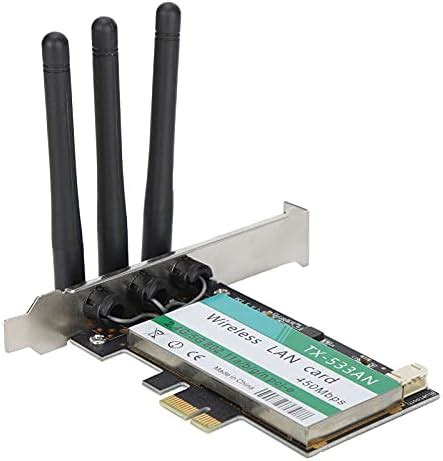 Carte Réseau sans Fil avec 3 Antennes Adaptateur WiFi Double Fréquence