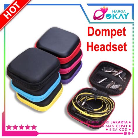 Jual HO Dompet Headset Koin Petak Pouch Penyimpanan Charger Mini Case