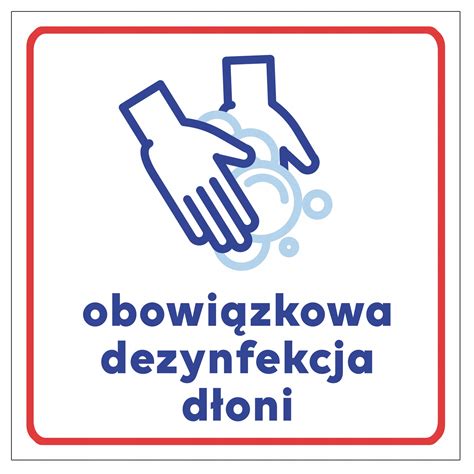 Tabliczka PCV 20x20 Dezynfekcja Rąk Dłoni 12423089394 Allegro pl