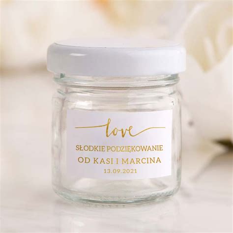 SŁOICZEK podziękowanie ślub wesele Z IMIONAMI Love 40ml SklepSlubny Love