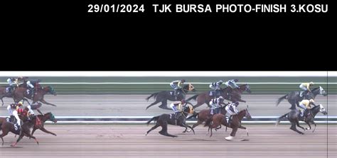 Bursa 3 Koşu Foto Finish Resmi 29 Ocak 2024 Pazartesi