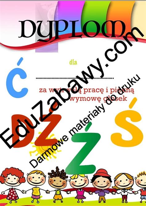 Dyplomy Logopedyczne Do Pobrania Edycji Wype Nienia I Do Druku 5766