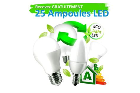 Recevez 25 Ampoules LED Gratuites Echantillon Gratuit