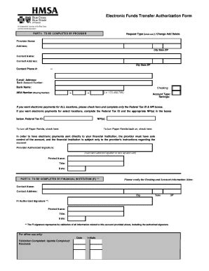 Fillable Online EFT Authorization Form With NPI Rtf Fax Email Print