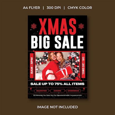 Premium Vector Christmas Sale Flyer