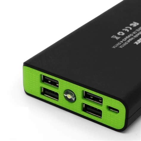 Корпус внешнего аккумулятора светодиодный светодиодным фонариком, 4 USB ...