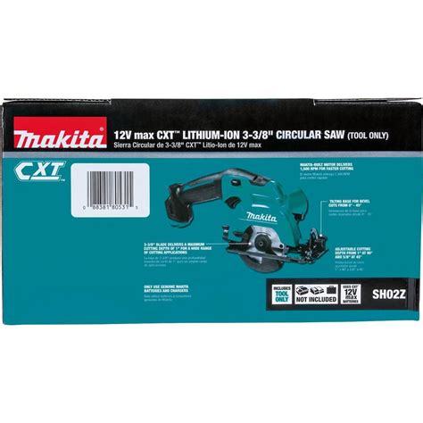 Makita 12 Volt Max Cxt Lithium Ion 3 3 8 In Cordless Circular Saw Tool Only Pip Hardware