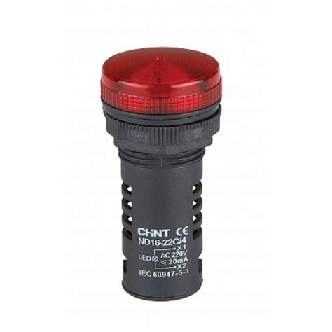 Сигнализатор звуковой ND16-22FS, 22 мм красный LED АС220В (CHINT), арт ...