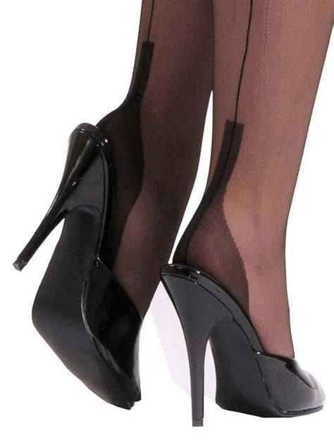 Premier Hosiery Fully Fashioned Cuban Heel And Seam Stockings Plffc [uk