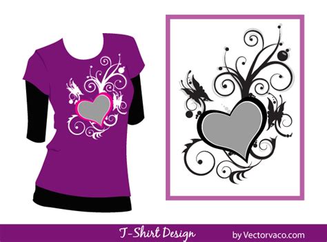 Free T Shirt Design Floral Vector