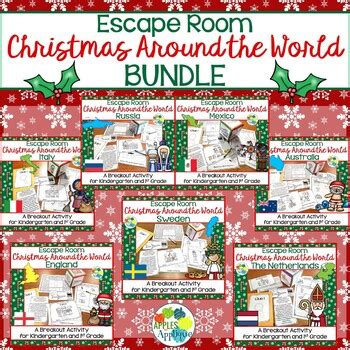 Christmas Around The World Escape Room Bundle By Apples To Applique