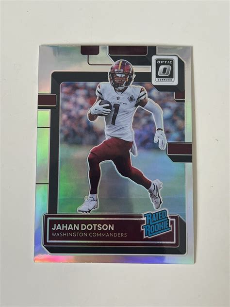 Jahan Dotson 2022 Panini Donruss Optic Silver Holo Prizm Rated Rookie