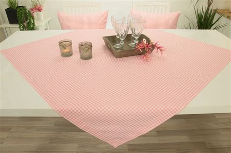 Tischdecke Vichy Rosa Kariert Ab X Cm X Cm Quadratisch