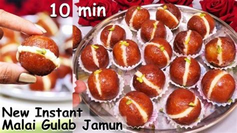 Instant Malai Gulab Jamun How To Make Bread Gulab Jamun At Home