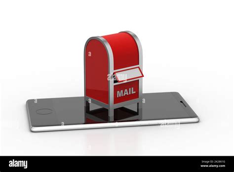 Mail Box With Smart Phone Stock Photo Alamy