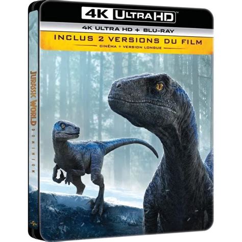 Jurassic World Le Monde d après Blu ray 4K Bluray Steelbook Collector