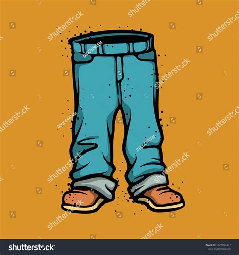 Sagging Baggy Pants Tan Boots Men Stock Vector Royalty Free 1723094437 Shutterstock