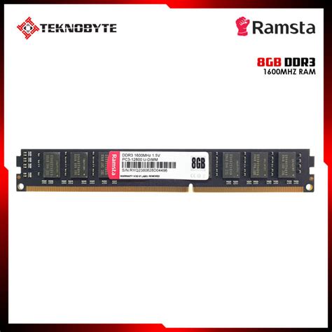 Ramsta Desktop Memory Ddr3 8g 1600mhz 1333mhz Lazada Ph