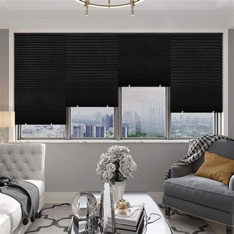 Symple Stuff 6 Pack Blackout Pleated Paper Shades For Windows