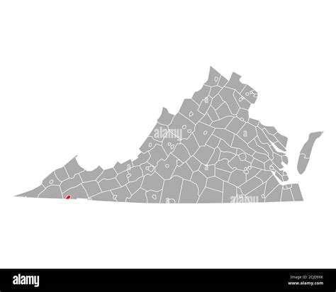 Map of Bristol in Virginia Stock Photo - Alamy