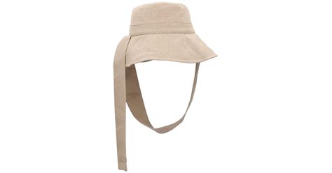 Jacquemus Le Bob Bando Linen Bucket Hat In White Lyst UK