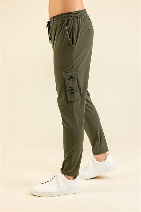 Chris Pantalon Cargo Kaki En Polyamide L Ger Recyl I Hbt Collection