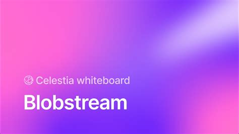 Blobstream Celestia Whiteboard Youtube