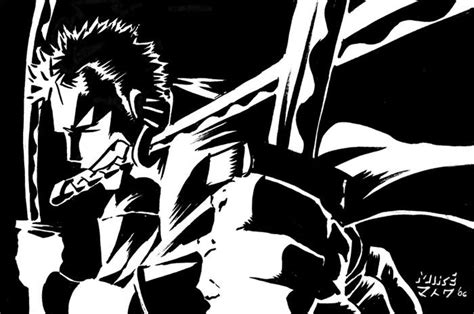 Zoro Black And White By Vashperado On Deviantart