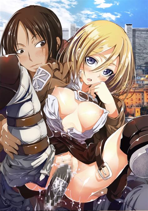 Rule 34 2girls Attack On Titan Censored Christa Lenz Female Female