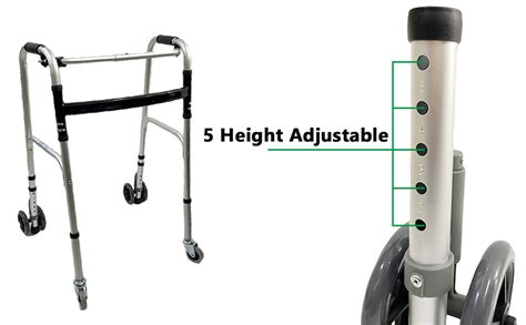 Rear Glide Walker Brakes Fit 1” Folding Walker Tube