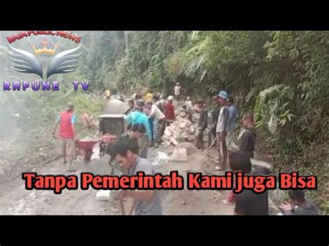 Tak Kunjung Diperhatikan Pemkab Warga Perbaiki Jalan Sendiri Sumut