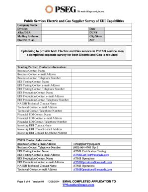 Fillable Online Section One Complete This Section ONLY If You Are EDI