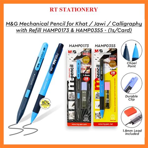 Mandg Pensil Khat Mechanical Pencil Calligraphy Khat Pencil Tulis