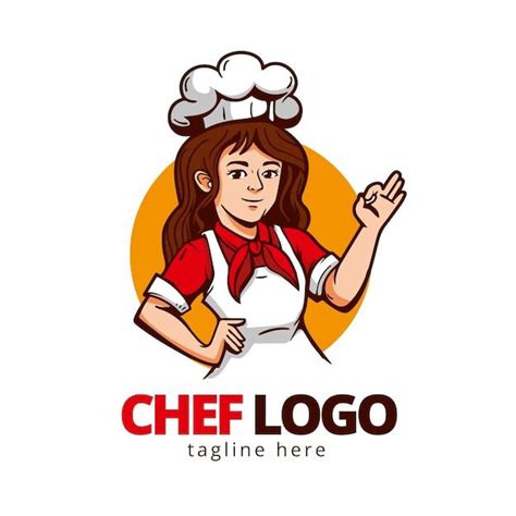 Premium Vector Detailed Female Chef Logo Template Chef Logo Food