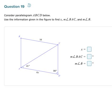 Solved Question Consider Parallelogram A B C D Below Use The