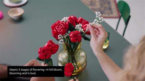 Lego Icons Le Bouquet De Roses Fleurs Artificielles Pour