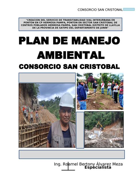 Informe Ambiental Bertony Plan De Manejo Ambiental Consorcio San