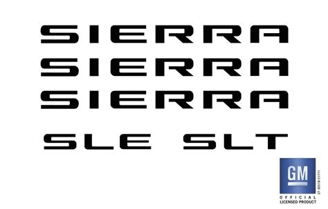 GMC SIERRA Truck SLE SLT Emblem Overlay Decals 2007-2018 GM OFFICIAL LICENSED PRODUCT - EmblemsPlus